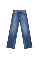 Wide leg blue jeans image