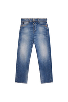 Straight light blue jeans image