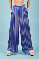 Pantaloni a righe blu cobalto image