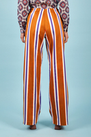 Pantaloni a righe marrone caramello image