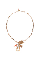 Chain necklace with good luck charms image