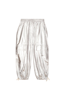 Silver metallic cargo trousers image