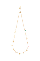 Orb and pastel gem chain necklace image