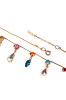 Multicoloured iridescent sparkly drop necklace image