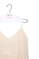 Ivory floral embroidered camisole with tassles image