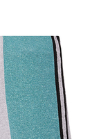 Multicoloured colourblock jacquard metallic knit trousers image