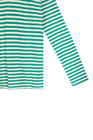 Maglietta a maniche lunghe a righe verde smeraldo image