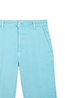 Teal flared trousers image