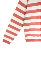 Dusty Rose and white striped oversized sweater image