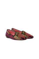 Cross Stitch Geometric Embroidered Loafers image