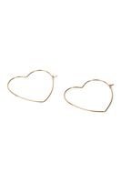 Golden Heart Hoop Earrings image