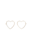 Golden Heart Hoop Earrings image