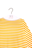 Sunshine yellow and beige striped oversized sweater image