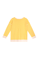 Sunshine yellow and beige striped oversized sweater image