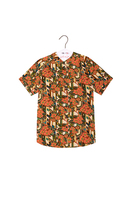 Multicoloured flowers and shapes print shirt image