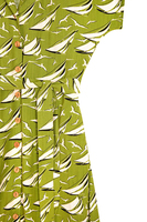 Grass green sailboat print shirtdress image
