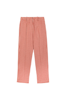 Rust and ivory gingham trousers image