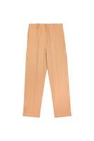 Beige and ivory gingham trousers image