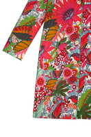 Cappotto con stampa a fiori tropicali multicolore image