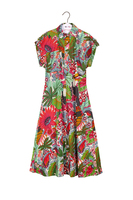 Multicoloured tropical flower print dress image