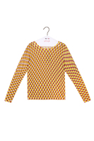 Maglione con stampa diagonale giallo sole image