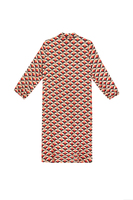 Beige multicoloured graphic petal print shirtdress image