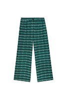 Pantaloni verde smeraldo con stampa sardina image