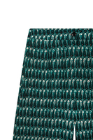 Emerald green sardine print trousers image