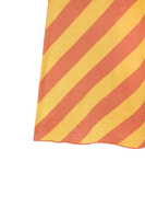 Peach and yellow diagonal striped knit skirt image