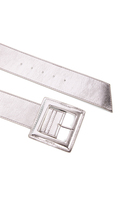 Silver metallic belt image