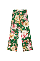 Pantaloni verdi con stampa floreale multicolore image
