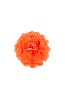 Papaya orange flower fabric brooch image
