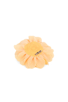 Amber flower fabric brooch image