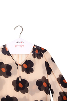 Beige ditsy daisy print blouse image