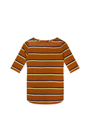 Dark ochre tricolor striped t-shirt image