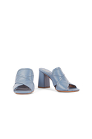 Dusty blue leather sandals image