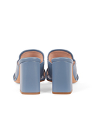 Dusty blue leather sandals image