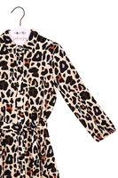 Beige leopard print shirtdress image