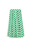 Emerald green polka dot print skirt image