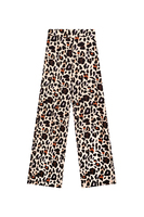 Pantaloni beige con stampa leopardata image