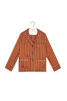 Chocolate brown striped jacket image