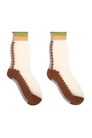 White dot pointelle socks image