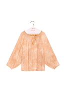 Blusa in fil coupé rosa e oro image