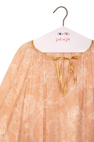 Blush pink and gold fil coupé blouse image