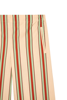 Pantaloni con stampa a righe color menta image