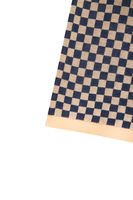 Pantaloni in maglia a scacchi avorio e navy image