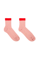 Baby pink ribbed socks image