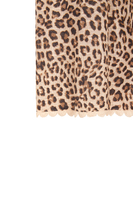 Blusa in broderie anglaise con stampa leopardata image