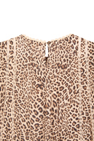 Blusa in broderie anglaise con stampa leopardata image
