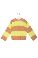 Lime and hazelnut striped sweater image